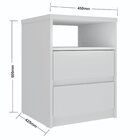 Cômoda E Mesa De Cabeceira 100% Mdf Gales Branco