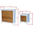 Cômoda E Mesa De Cabeceira Amélia  Branco/pinus Cera