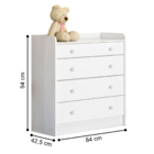 Cômoda E Roupeiro Com 2 Portas Montreal Branco Branco