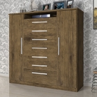 Cômoda E Roupeiro Mega 2 Portas Jequitiba