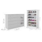 Cômoda E Sapateira Infantil Agatha Branco