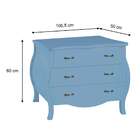 Cômoda Eagles 3 Gv Azul Claro