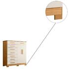 Cômoda Eliana 2 Portas 8 Gavetas Carvalho Off White Tana Decor