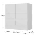 Cômoda Eloá 2 Portas 4 Gavetas Branco - Moville