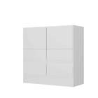 Cômoda Eloá 2 Portas 4 Gavetas Branco - Moville