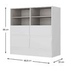 Cômoda Eloá 4 Gavetas Branco - Moville