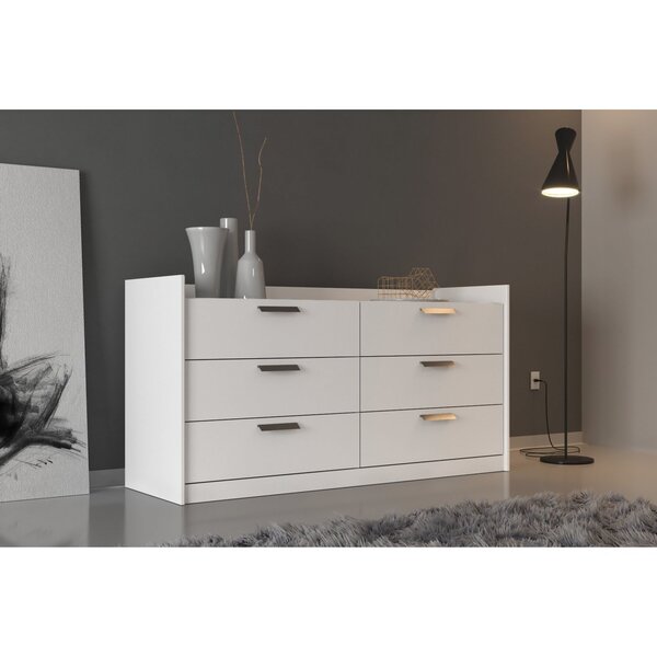 Cômoda Em Mdf 6 Gavetas Veneto Mambel Branco