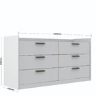 Cômoda Em Mdf 6 Gavetas Veneto Mambel Branco