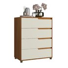 Cômoda Em Mdf Com 4 Gavetas 80cm X 104cm X 45cm Monet Nature