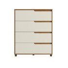 Cômoda Em Mdf Com 4 Gavetas 80cm X 104cm X 45cm Monet Nature