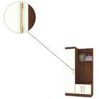 Cômoda Eras 100cm 3 Portas 2 Ganchos Imbuia Champagne Tana De