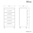 Cômoda Esmeralda 5 Gavetas - Móveis Albatroz