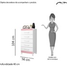 Cômoda Esmeralda Multiflex Rosa Matte - Albatroz