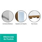 Cômoda Espelho 6 Gavetas Com Sapateira Carol Acp Móveis Mel/o