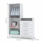 Cômoda Esther Com Espelho Branco