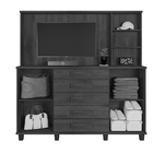 Cômoda Estrela Cinamomo/grafite - Rv Móveis