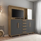 Cômoda Estrela Cinamomo/grafite - Rv Móveis