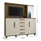 Cômoda Estrela Freijó Com Off White - Rv Móveis