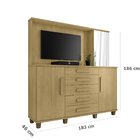 Cômoda Estrela Multifuncional Com Gavetas Sapateira E Painel