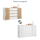 Cômoda Evidenza 2 Portas E 4 Gavetas Flex - Móveis Albatroz