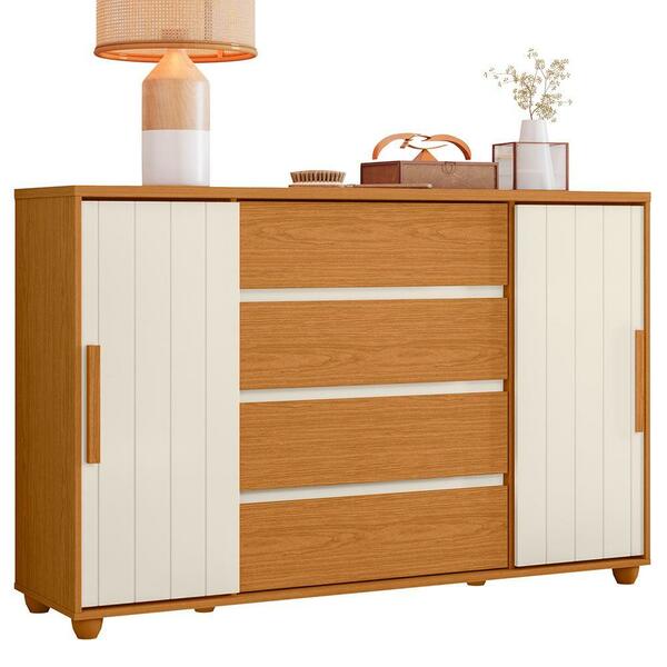 Cômoda Evidenza 2 Portas E 4 Gavetas Flex - Móveis Albatroz