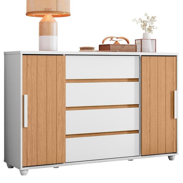 Cômoda Evidenza 2 Portas E 4 Gavetas Flex - Móveis Albatroz