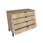 Cômoda Falkk Queens 4 Gavetas Amadeirado