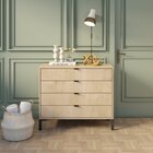 Cômoda Falkk Queens 4 Gavetas Amadeirado