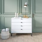 Cômoda Falkk Queens 4 Gavetas Branco