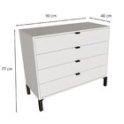 Cômoda Falkk Queens 4 Gavetas Branco