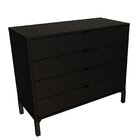 Cômoda Falkk Queens 4 Gavetas Preto