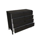 Cômoda Falkk Queens 4 Gavetas Preto