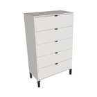 Cômoda Falkk Queens 5 Gavetas Branco