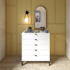 Cômoda Falkk Queens 5 Gavetas Branco