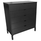 Cômoda Falkk Queens 5 Gavetas Preto