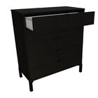 Cômoda Falkk Queens 5 Gavetas Preto