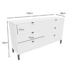 Cômoda Falkk Queens 6 Gavetas Branco