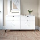 Cômoda Falkk Queens 6 Gavetas Branco