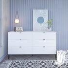 Cômoda Falkk Queens 6 Gavetas Branco