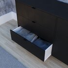 Cômoda Falkk Queens 6 Gavetas Preto