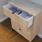 Cômoda Falkk Queens Alta 4 Gavetas Amadeirado