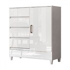 Cômoda Fit 1 Porta 4 Gavetas Branco - Santos Andirá