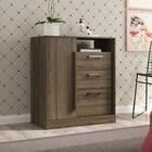 Cômoda Flauta 3 Gavetas Porta De Correr 574 Carraro