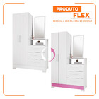 Cômoda Flex 3 Gavetas 2 Portas com Pés e Espelho NT5165 Notáv