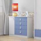 Cômoda Flex Color Inocência 4 Gv 1 Pt Azul E Rosa