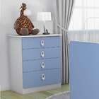 Cômoda Flex Color Inocência I 4 Gv Azul E Rosa