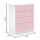 Cômoda Flex Color Inocência I 4 Gv Azul E Rosa