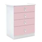 Cômoda Flex Color Inocência I 4 Gv Azul E Rosa