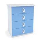 Cômoda Flex Color Inocência Ii 4 Gv Azul E Rosa