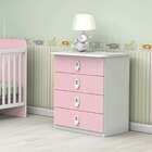 Cômoda Flex Color Inocência Ii 4 Gv Azul E Rosa